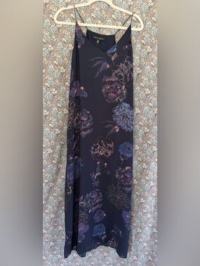 Jasmine & Juliana Navy Floral Slip Maxi Dress